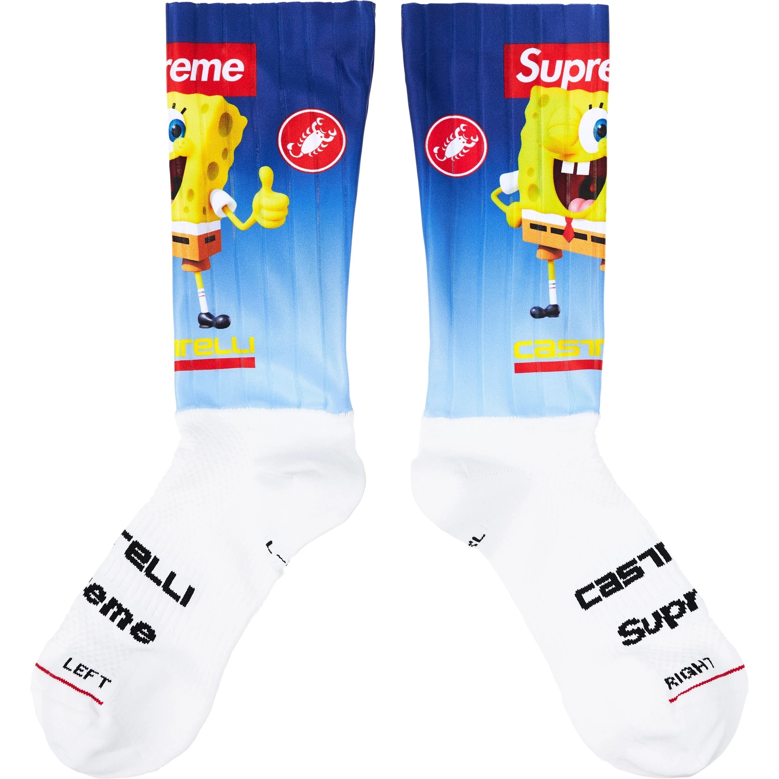 Supreme®/SpongeBob SquarePants Castelli® Cycling Sock (1 Pack) view 3